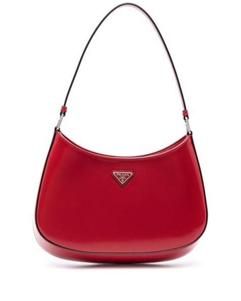 prada cleo mini red|Prada leather mini bag.